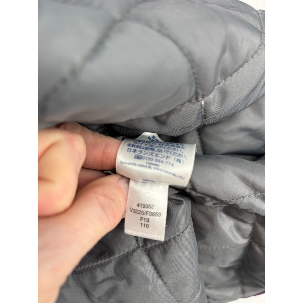 Lands' End Coat Girls M 10-12 Purple The Squall Coat Removable Hood Lined - Picture 7 of 11